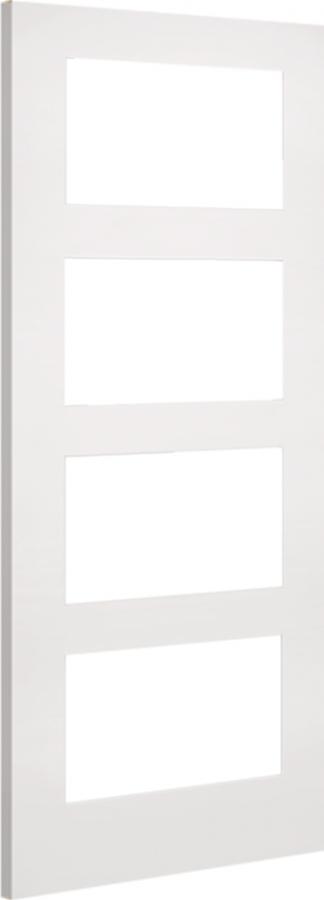 Coventry Clear Glazed White Primed Internal Door (18mm lippings)